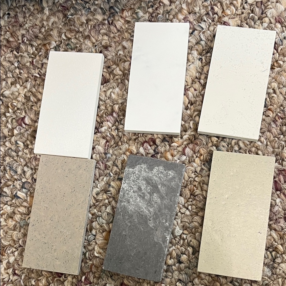 Swanstone Solid Surface Sample Set - White, Gray, Beige - Picture 2 of 2